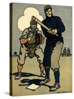 Batter and Catcher, 1902-Edward Penfield-Stretched Canvas