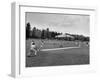 Batter Up, Ball in Play During a Game of Cricket-Peter Stackpole-Framed Photographic Print