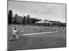 Batter Up, Ball in Play During a Game of Cricket-Peter Stackpole-Mounted Photographic Print