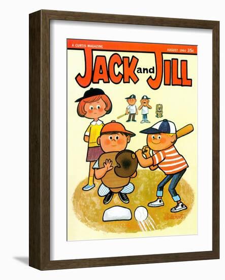 Batter Up - Jack and Jill, August 1964-Lee de Groot-Framed Giclee Print