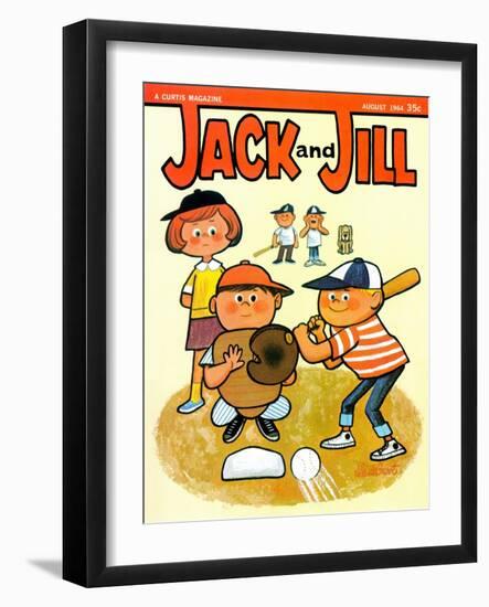 Batter Up - Jack and Jill, August 1964-Lee de Groot-Framed Giclee Print