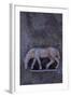 Battered Lead Model of Grazing Horse Lying on Tarnished Metal-Den Reader-Framed Photographic Print