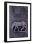 Battered Lead Model of Grazing Horse Lying on Tarnished Metal-Den Reader-Framed Premium Photographic Print