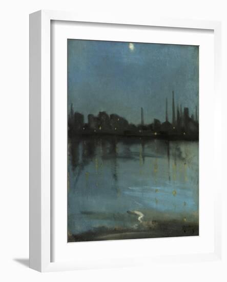 Battersea and the Thames from Chelsea, C.1890-Theodore Roussel-Framed Giclee Print