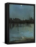 Battersea and the Thames from Chelsea, C.1890-Theodore Roussel-Framed Stretched Canvas