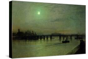 Battersea Bridge, 1885-John Atkinson Grimshaw-Stretched Canvas