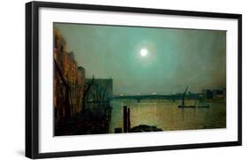 Battersea Bridge at Night-John Atkinson Grimshaw-Framed Giclee Print