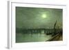 Battersea Bridge by Moonlight-John Atkinson Grimshaw-Framed Giclee Print