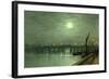 Battersea Bridge by Moonlight-John Atkinson Grimshaw-Framed Giclee Print