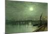 Battersea Bridge by Moonlight-John Atkinson Grimshaw-Mounted Giclee Print