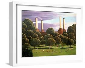 Battersea Power Station, 1982-Liz Wright-Framed Giclee Print