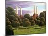 Battersea Power Station, 1982-Liz Wright-Mounted Giclee Print