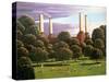 Battersea Power Station, 1982-Liz Wright-Stretched Canvas