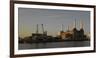 Battersea Power Station at Dawn, with Cranes and Buildings-Richard Bryant-Framed Photographic Print