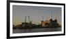 Battersea Power Station at Dawn, with Cranes and Buildings-Richard Bryant-Framed Photographic Print