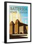 Battersea Power Station - Dave Thompson Contemporary Travel Print-Dave Thompson-Framed Giclee Print