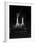 Battersea Power Station Floodlit at Night, 1951-null-Framed Premium Photographic Print