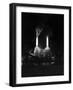 Battersea Power Station Floodlit at Night, 1951-null-Framed Photographic Print