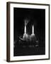 Battersea Power Station Floodlit at Night, 1951-null-Framed Photographic Print