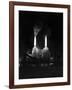 Battersea Power Station Floodlit at Night, 1951-null-Framed Photographic Print