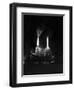 Battersea Power Station Floodlit at Night, 1951-null-Framed Photographic Print