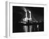 Battersea Power Station Lit up at Night, 1951-null-Framed Premium Photographic Print