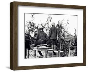 Battery of Us Troops on Italian Front in Summer of 1918-null-Framed Giclee Print