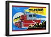 Battery Operated Bulldozer with Horn and Light-null-Framed Art Print