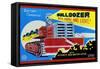 Battery Operated Bulldozer with Horn and Light-null-Framed Stretched Canvas