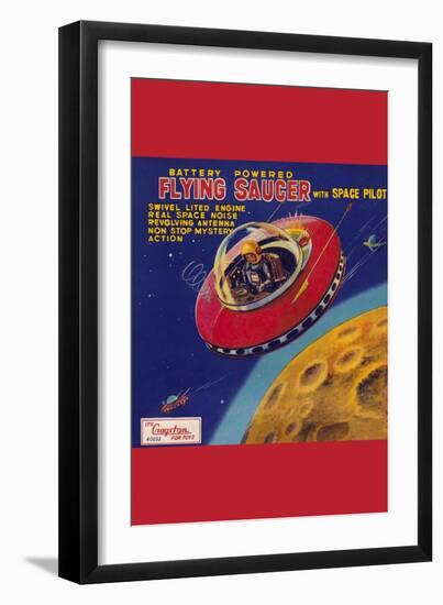 Battery Operated Flying Saucer-null-Framed Art Print