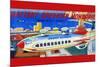 Battery Operated Monorail "Rocket Ship"-null-Mounted Premium Giclee Print