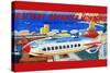 Battery Operated Monorail "Rocket Ship"-null-Stretched Canvas