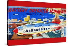 Battery Operated Monorail "Rocket Ship"-null-Stretched Canvas