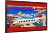 Battery Operated Monorail "Rocket Ship"-null-Framed Art Print