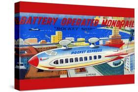 Battery Operated Monorail "Rocket Ship"-null-Stretched Canvas