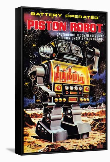 Battery Operated Piston Robot-null-Framed Stretched Canvas