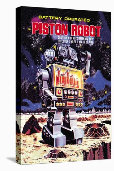 Battery Operated Piston Robot-null-Stretched Canvas