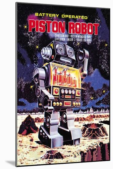 Battery Operated Piston Robot-null-Mounted Art Print