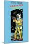Battery Operated Remote Control Earthman-null-Mounted Art Print