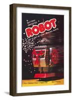 Battery Operated Robot with Go Float Action and Moving Parts-null-Framed Art Print