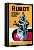 Battery Operated Robot-null-Framed Stretched Canvas