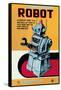 Battery Operated Robot-null-Framed Stretched Canvas