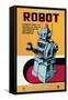 Battery Operated Robot-null-Framed Stretched Canvas