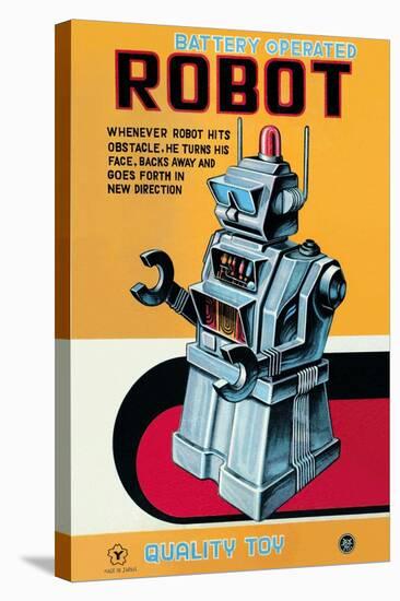 Battery Operated Robot-null-Stretched Canvas