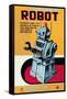 Battery Operated Robot-null-Framed Stretched Canvas