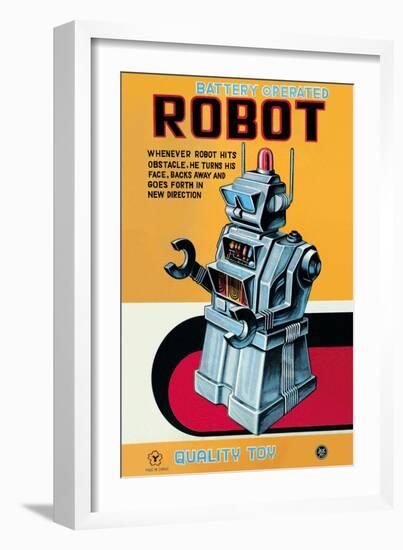 Battery Operated Robot-null-Framed Art Print