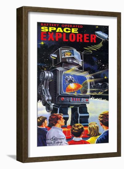 Battery Operated Space Explorer-null-Framed Art Print