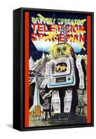 Battery Operated Television Spaceman-null-Framed Stretched Canvas