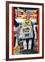 Battery Operated Television Spaceman-null-Framed Art Print