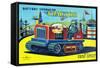 Battery Operated Tractor-null-Framed Stretched Canvas